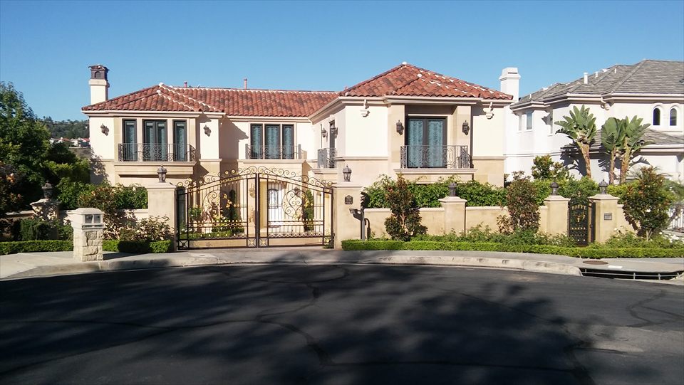 Completed custom residential home exterior